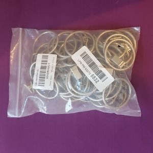 40pcs Rustproof Drapery Matte Stainless Steel Metal Curtain Rings with Clips 1.5